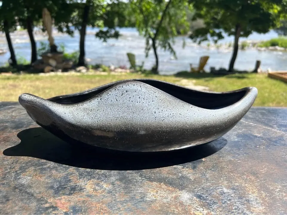 Vintage Mid-Century Beauceware Canada Pottery Atomic Canoe Bowl #543 - photo 3