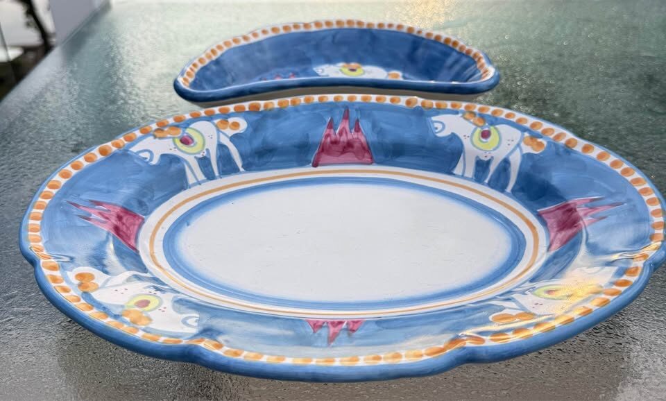 VIETRI Campagna Cavallo Ceramic Serving Set - Rare Italian Horse Motif ( ) - photo 4