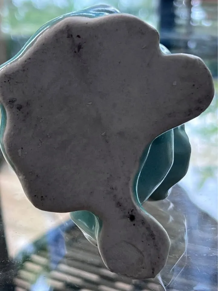 Vintage Morton Pottery Turquoise Bulldog Planter - 1940s Art Deco Ceramic - photo 5