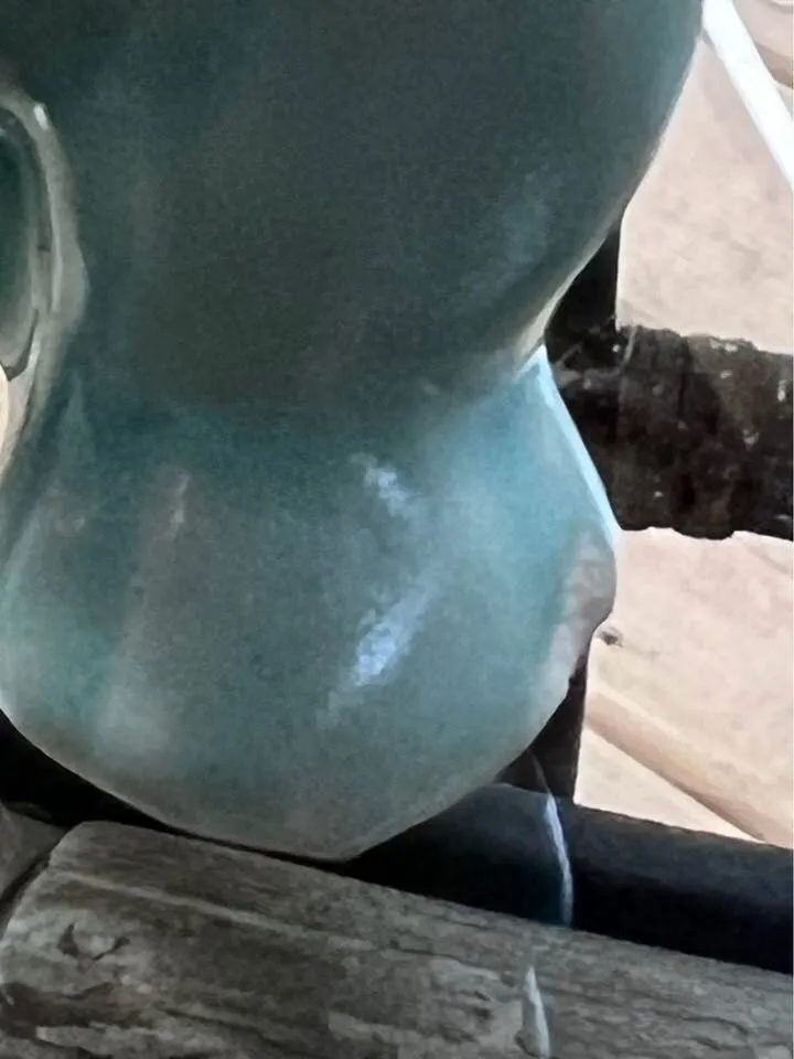 Vintage Morton Pottery Turquoise Bulldog Planter - 1940s Art Deco Ceramic - photo 6