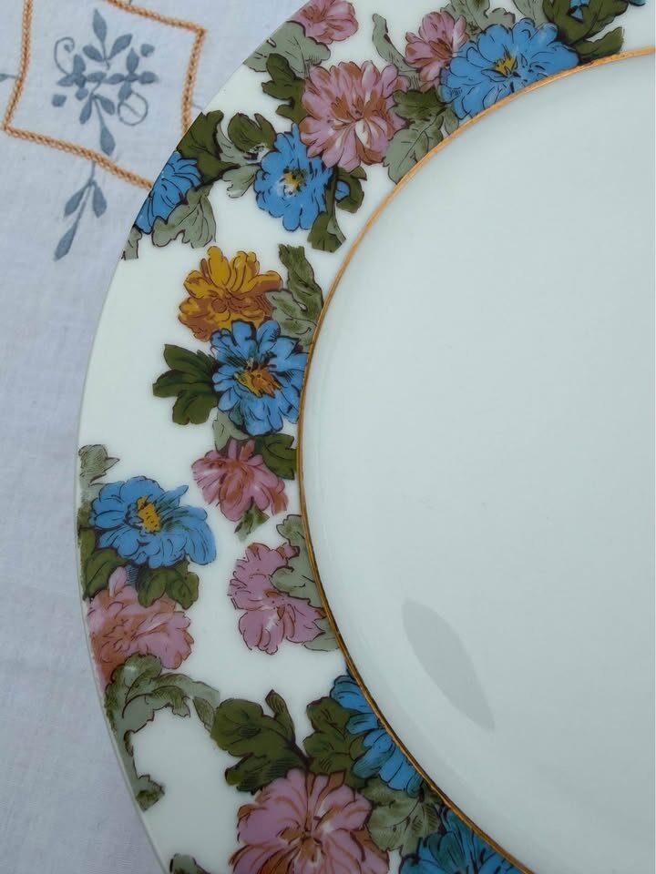 Beautiful Antique Haviland Limoges Floral Platter & 11 Plates - photo 10