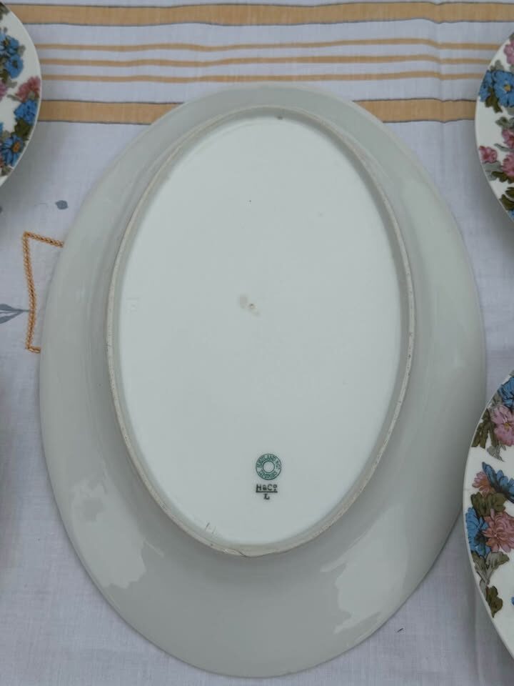 Beautiful Antique Haviland Limoges Floral Platter & 11 Plates - photo 6