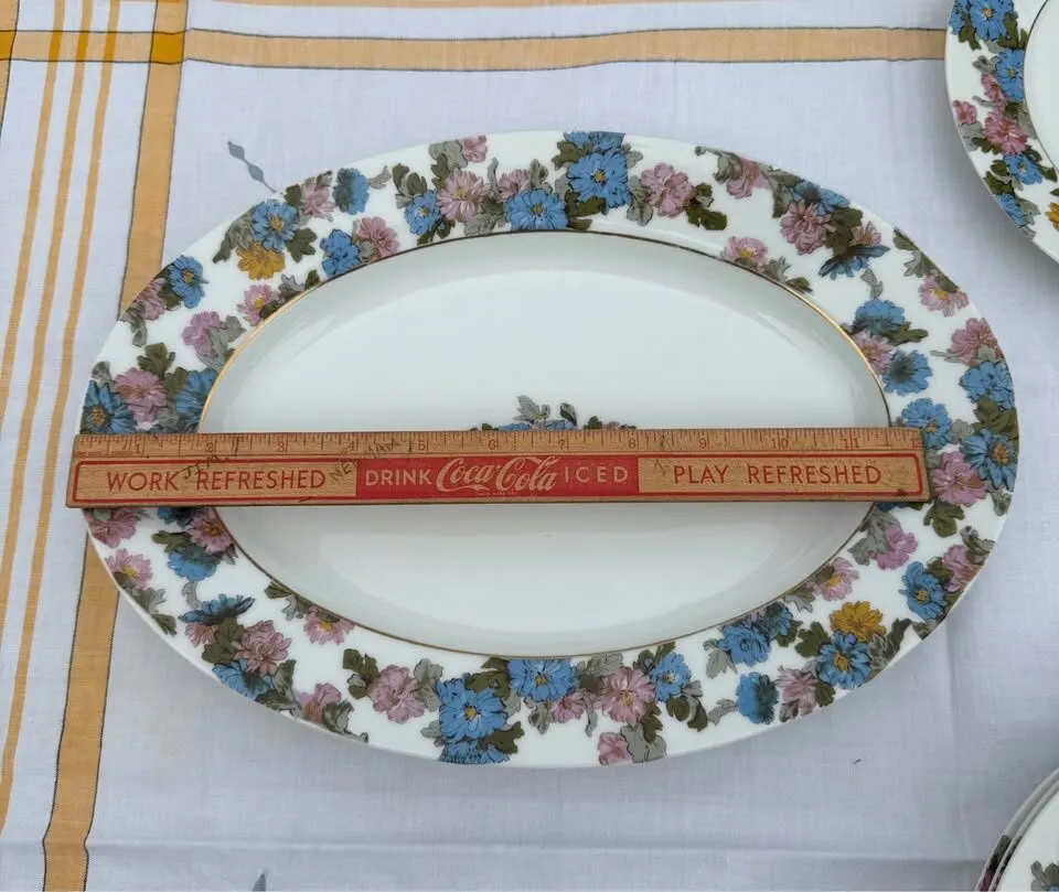Beautiful Antique Haviland Limoges Floral Platter & 11 Plates - photo 8