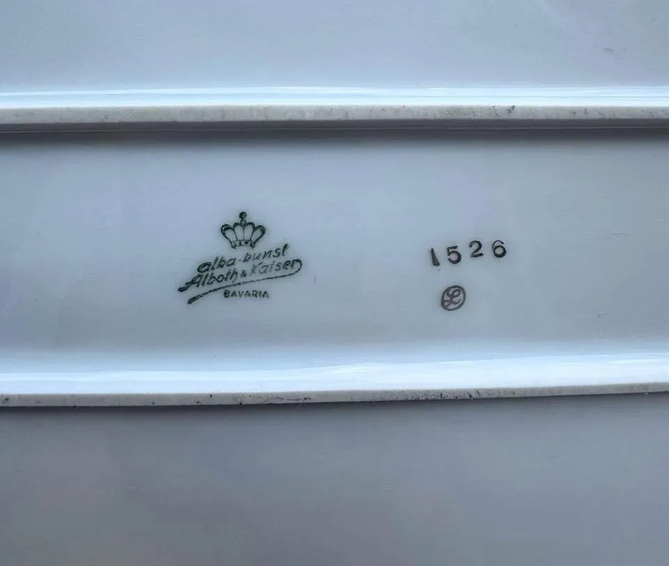 Vintage Alka Kunst Alboth & Kaiser Bavaria Floral Porcelain Tray with Gold Handles” - photo 4