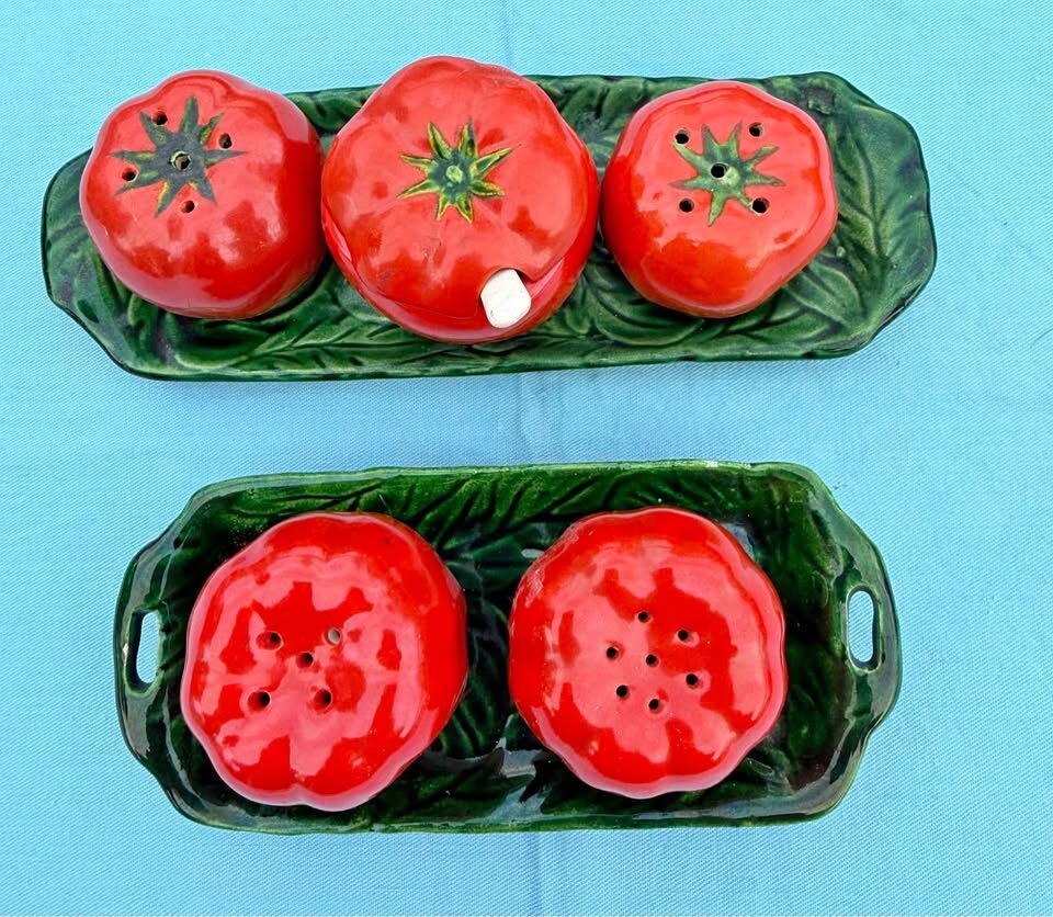 Vintage Occupied Japan Tomato Condiment & Salt and Pepper Sets - photo 1