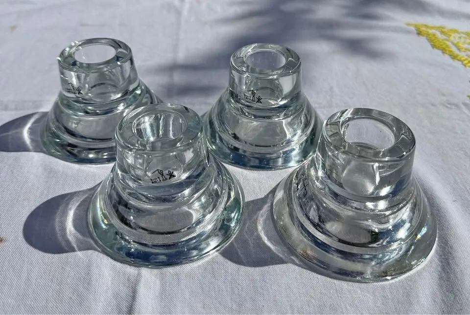 Vintage IKEA Reversible Glass Candle Holders – Set of 4 (Hagberg) - photo 1