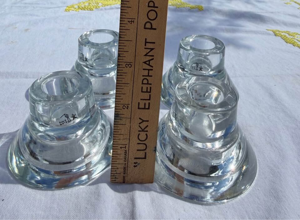 Vintage IKEA Reversible Glass Candle Holders – Set of 4 (Hagberg) - photo 3