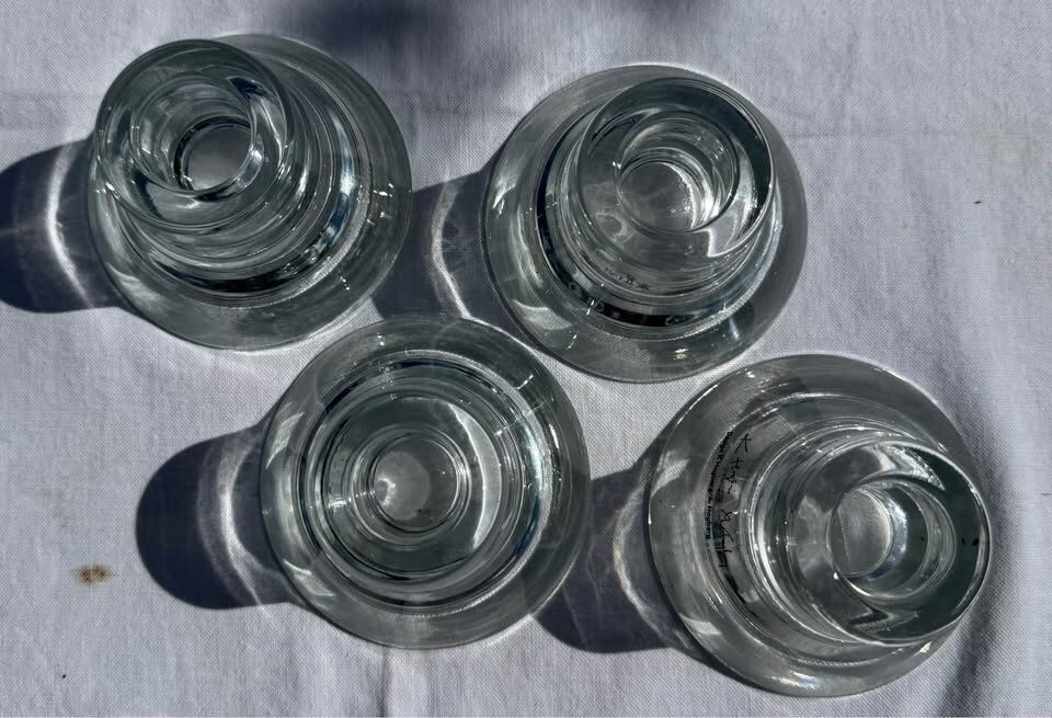 Vintage IKEA Reversible Glass Candle Holders – Set of 4 (Hagberg) - photo 4