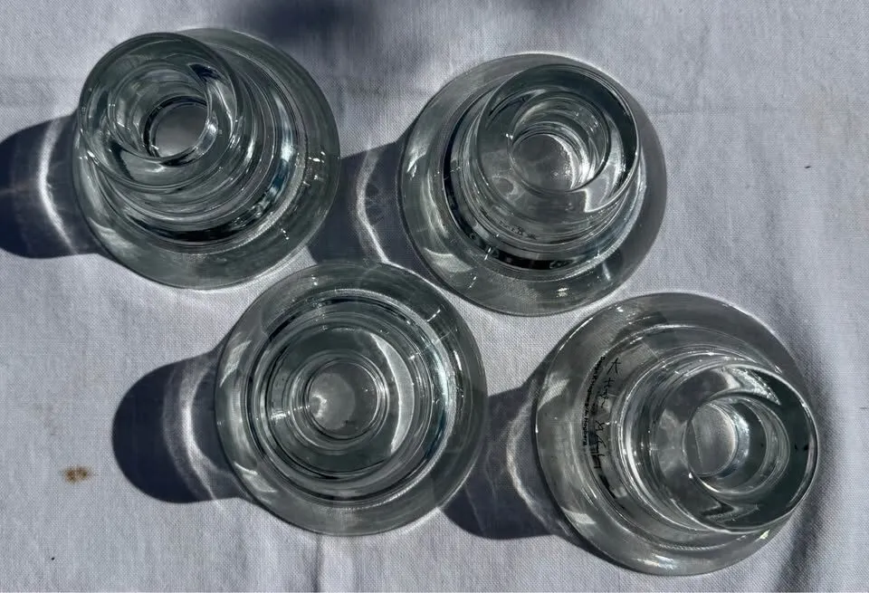Vintage IKEA Reversible Glass Candle Holders – Set of 4 (Hagberg) - photo 4