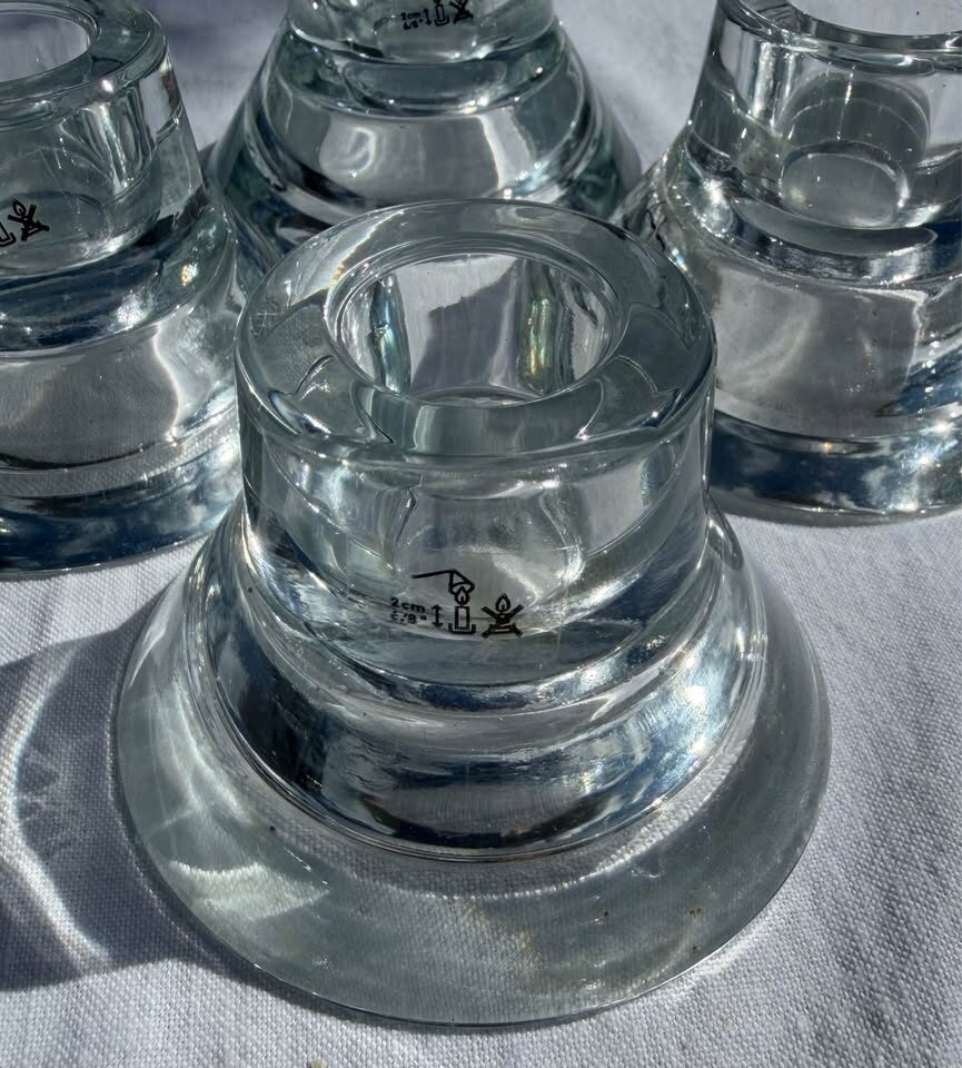 Vintage IKEA Reversible Glass Candle Holders – Set of 4 (Hagberg) - photo 5