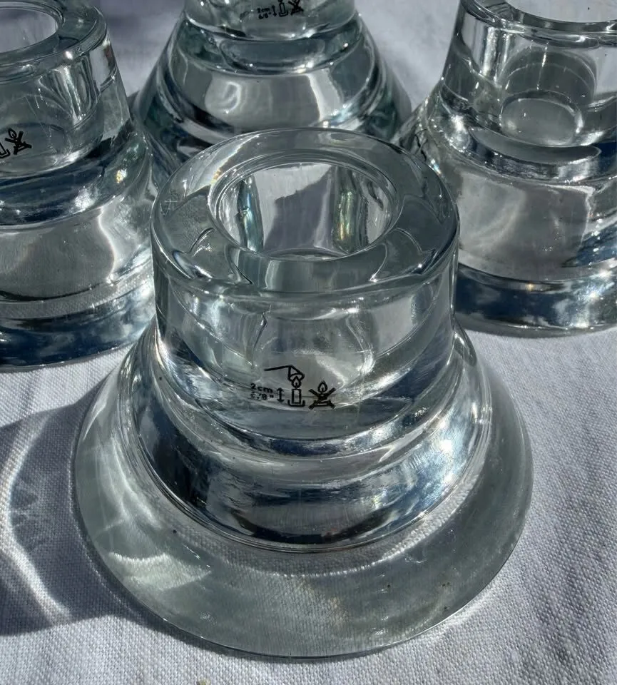 Vintage IKEA Reversible Glass Candle Holders – Set of 4 (Hagberg) - photo 5