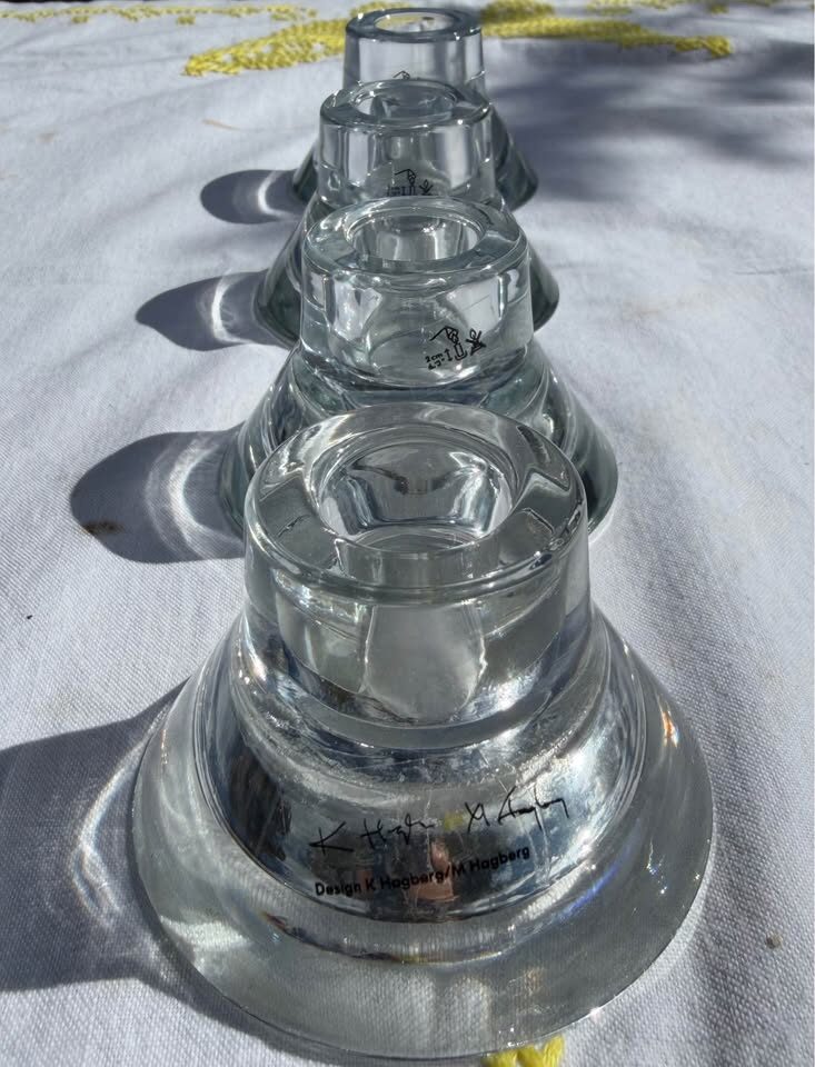Vintage IKEA Reversible Glass Candle Holders – Set of 4 (Hagberg) - photo 7