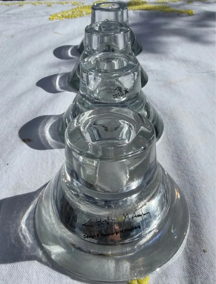 Vintage IKEA Reversible Glass Candle Holders – Set of 4 (Hagberg) - photo 7