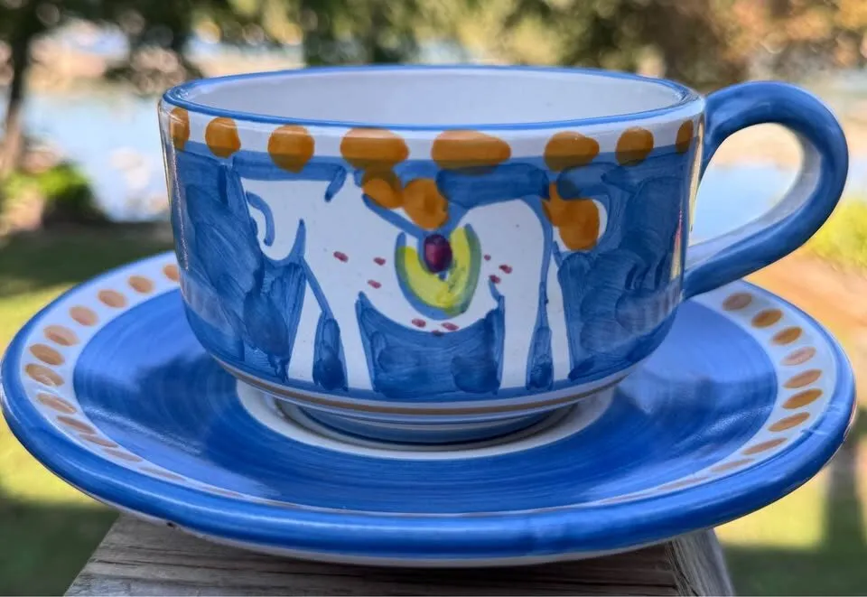Authentic Italian Vietri "Campagna Cavallo Horse” 7-Piece Ceramic Lunch Set - photo 10
