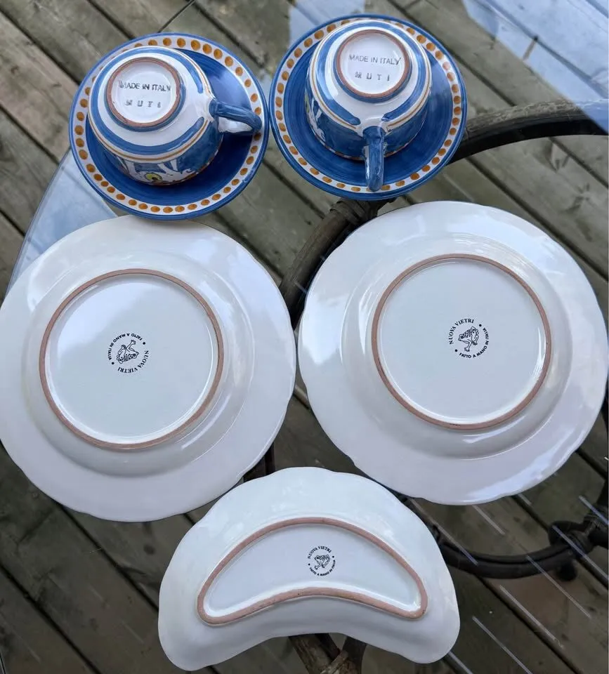 Authentic Italian Vietri "Campagna Cavallo Horse” 7-Piece Ceramic Lunch Set - photo 7