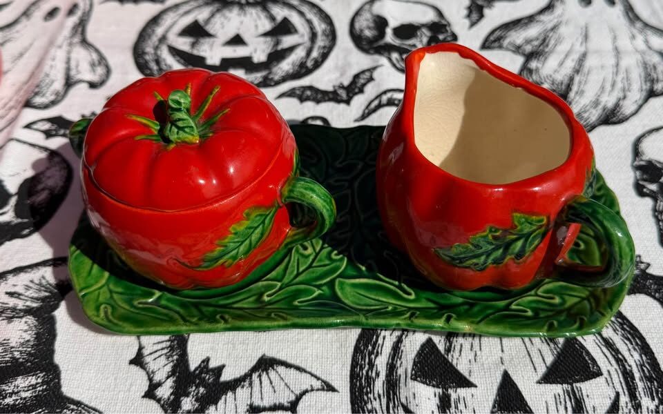 Vintage Maruhon Ware Pumpkin/Tomato Tea & Breakfast Set (10pc) – Fall Decor - photo 7