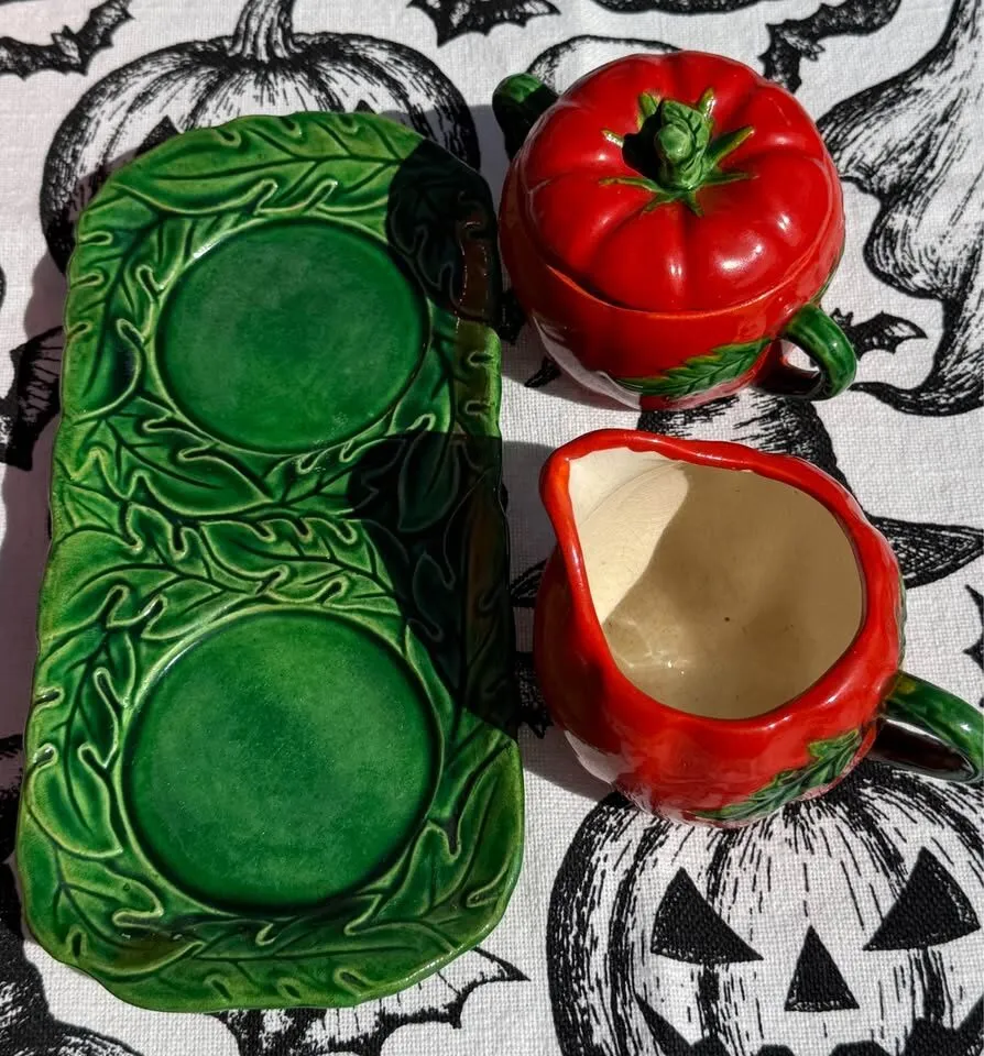 Vintage Maruhon Ware Pumpkin/Tomato Tea & Breakfast Set (10pc) – Fall Decor - photo 8