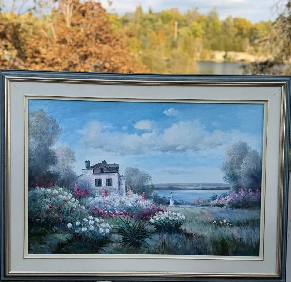 Huge 44" x 32" Original Landscape Oil Painting Framed & Ready to Hang - photo 10