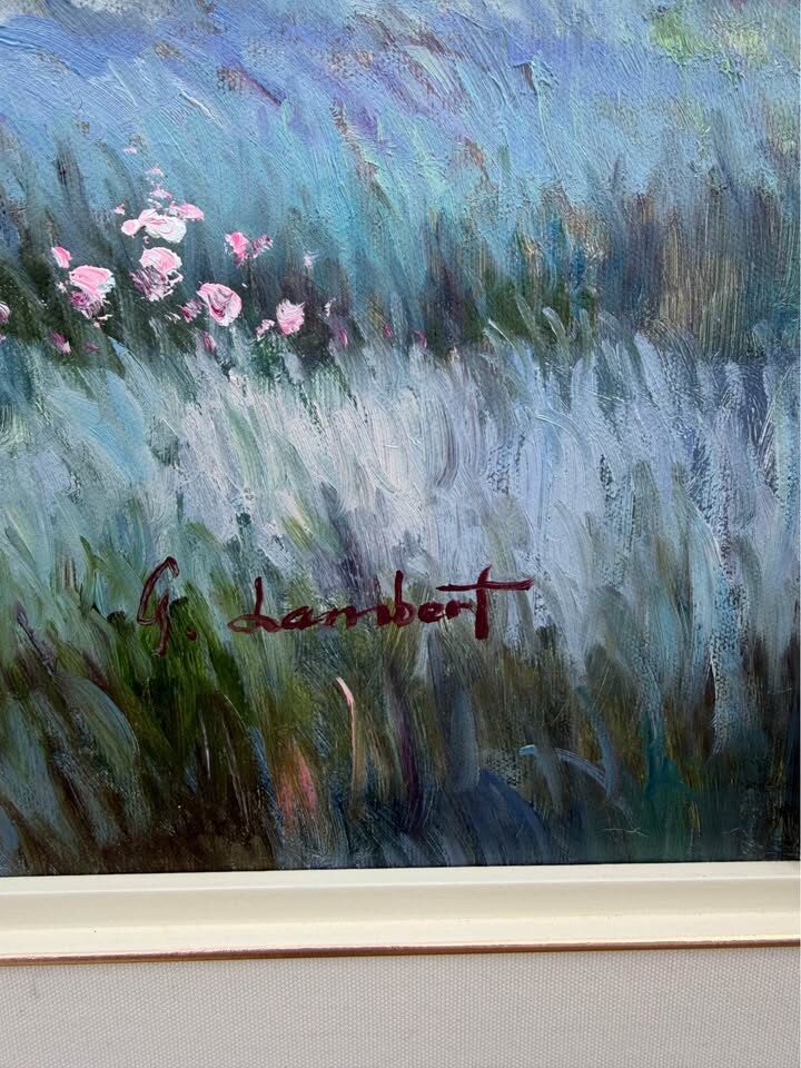 Huge 44" x 32" Original Landscape Oil Painting Framed & Ready to Hang - photo 2