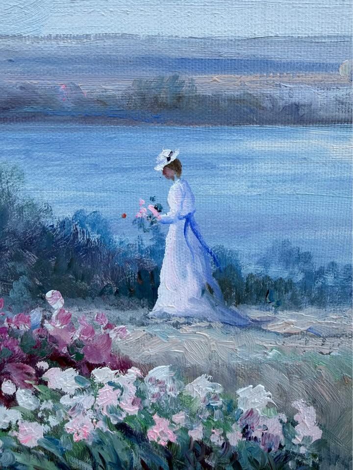Huge 44" x 32" Original Landscape Oil Painting Framed & Ready to Hang - photo 3