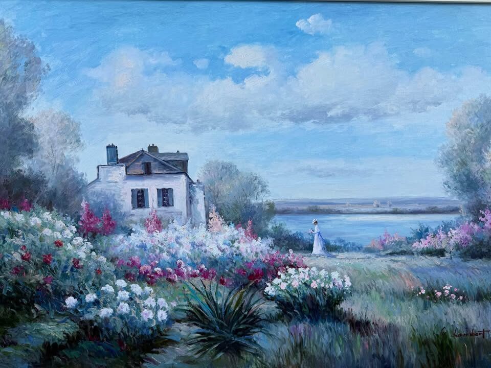 Huge 44" x 32" Original Landscape Oil Painting Framed & Ready to Hang - photo 6