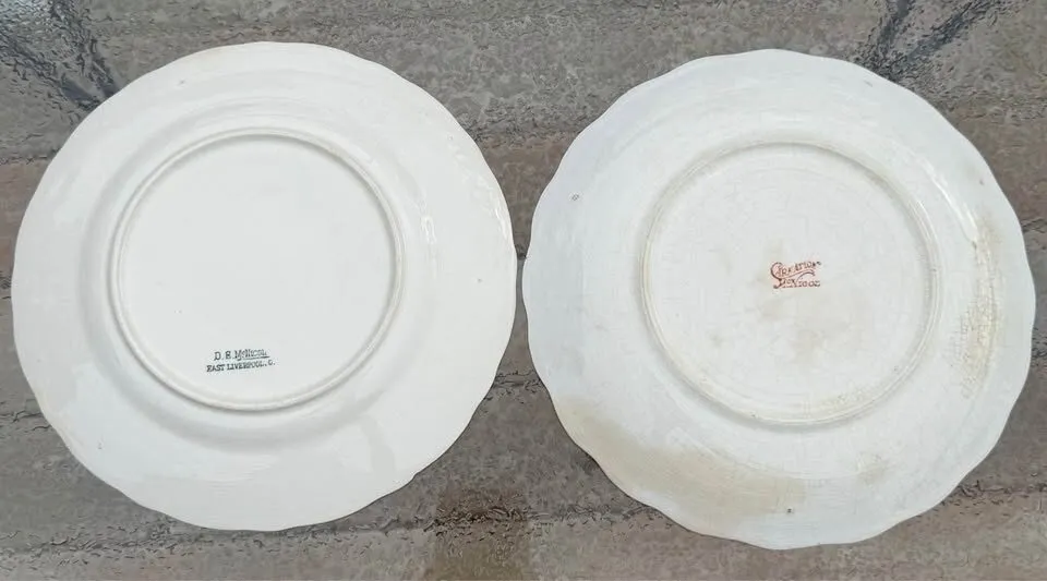 Antique 1914 & 1918 Calendar Plates Pair – Signed Wildlife Art (McNicol Pottery) - photo 2
