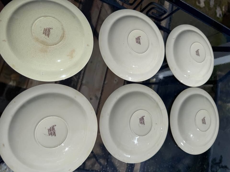 Set of 6 Susie Cooper Tiger Lily Saucers 1930s - photo 3