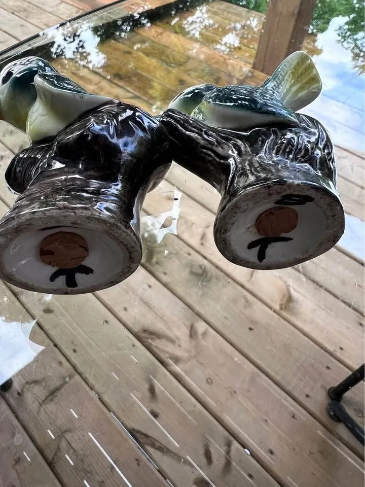 1950s Japanese Bluebird (or Cartoon Bird) Salt and Pepper Shakers - photo 3