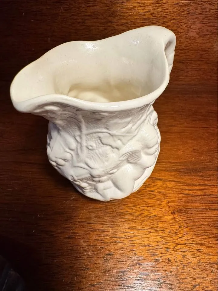 Vintage Mintons England Creamware Jug Cherub Relief - photo 3