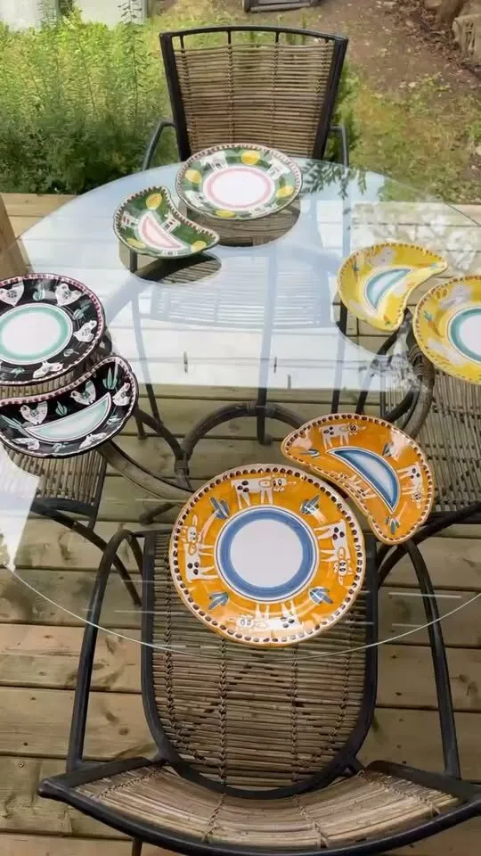 Authentic Ceramiche Casola Positano Hand-Painted Italian Plates Set - photo 1