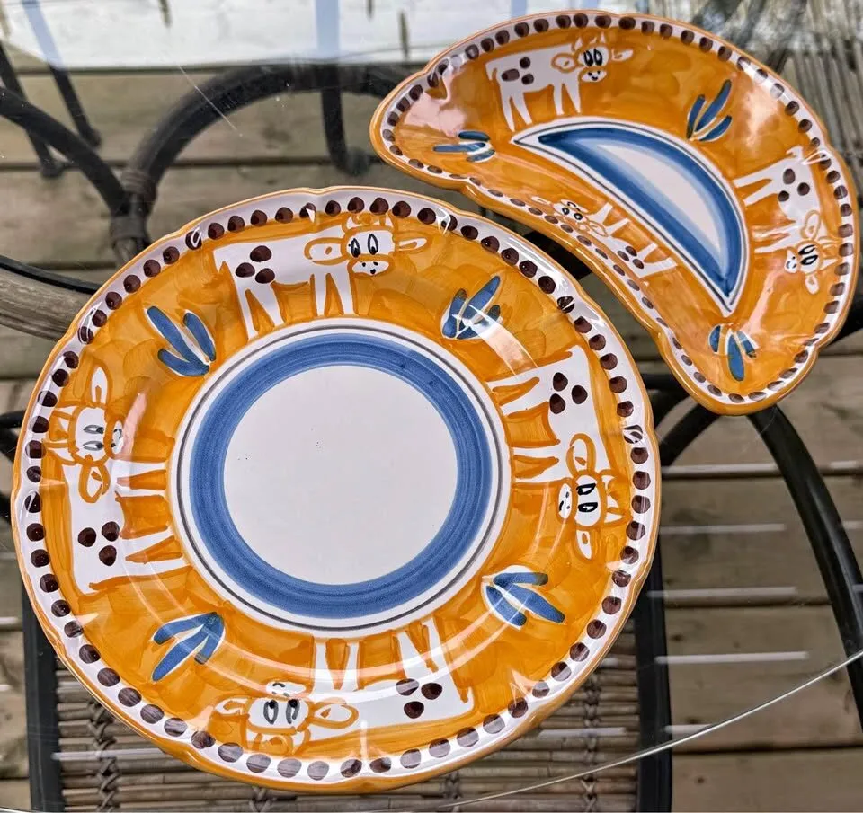 Authentic Ceramiche Casola Positano Hand-Painted Italian Plates Set - photo 2