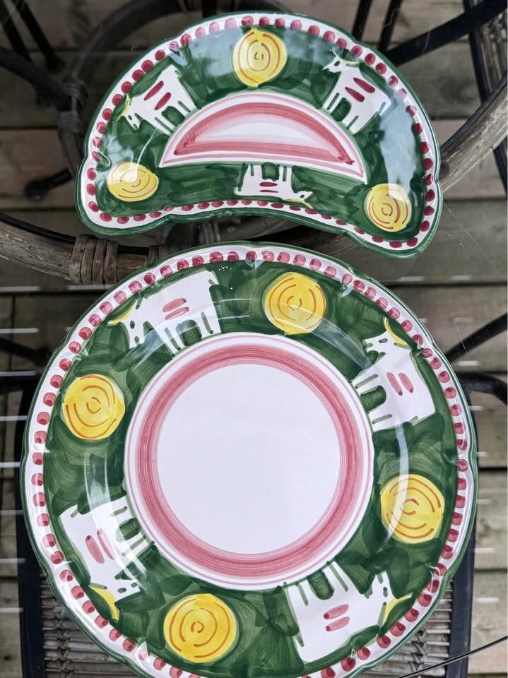 Authentic Ceramiche Casola Positano Hand-Painted Italian Plates Set - photo 4