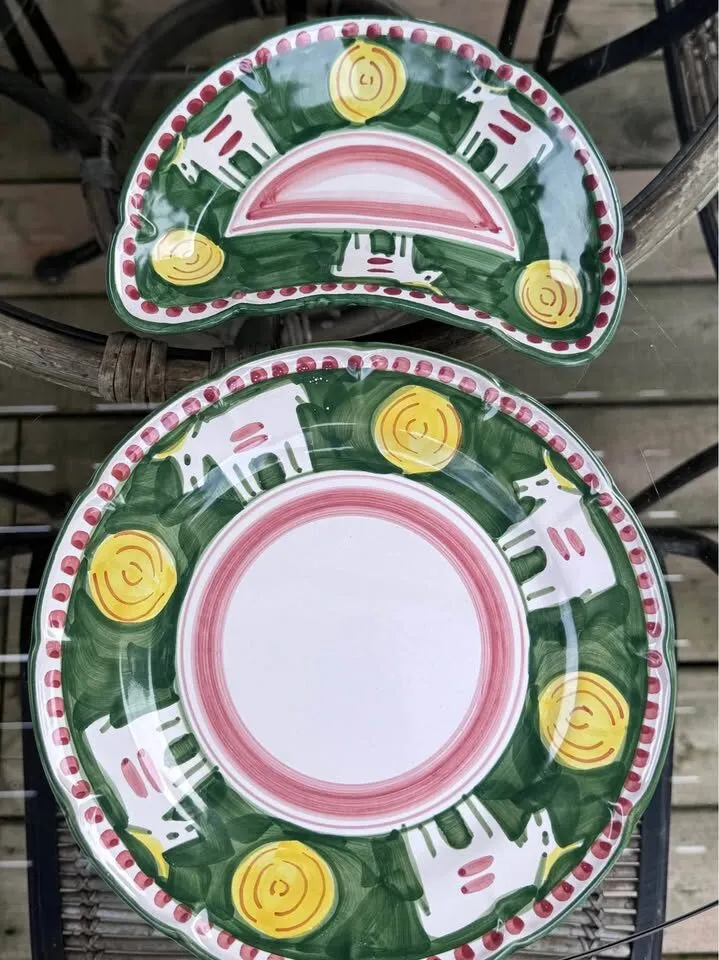 Authentic Ceramiche Casola Positano Hand-Painted Italian Plates Set - photo 4
