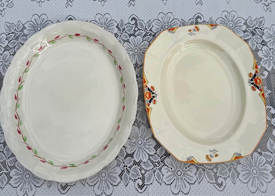 Vintage English Staffordshire Large Ceramic Serving Platters - priced individually - photo 1