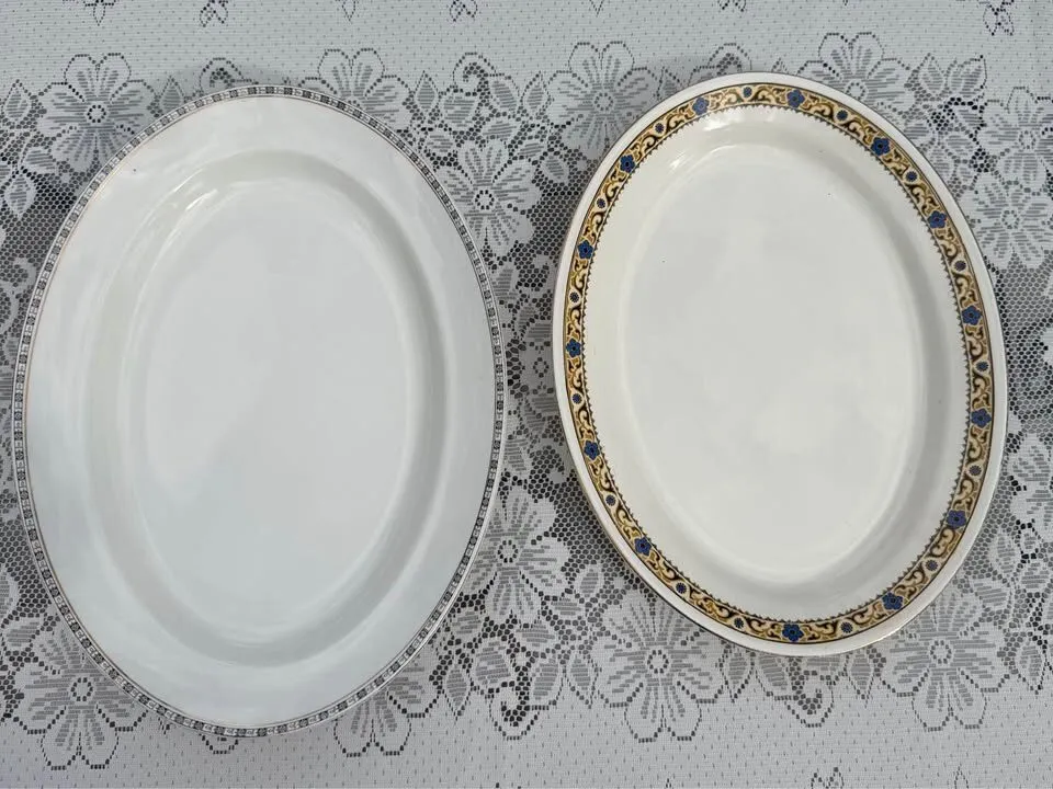 Vintage English Staffordshire Large Ceramic Serving Platters - priced individually - photo 4