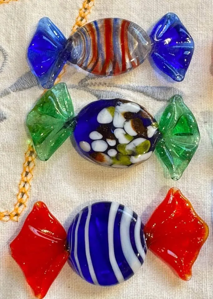 Vintage Murano Glass Candy Collection & Pressed Glass Dish - Mid-Century Modern Decor - photo 10