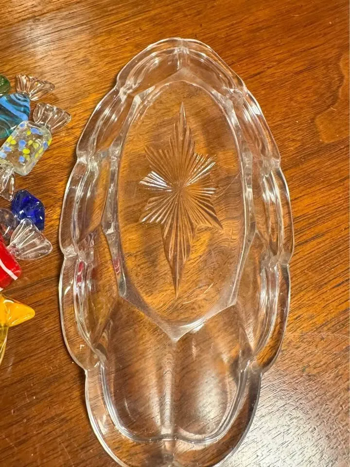 Vintage Murano Glass Candy Collection & Pressed Glass Dish - Mid-Century Modern Decor - photo 5