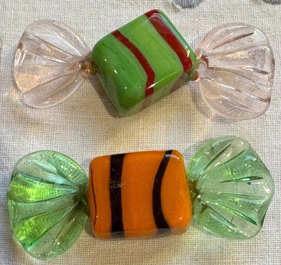 Vintage Murano Glass Candy Collection & Pressed Glass Dish - Mid-Century Modern Decor - photo 9
