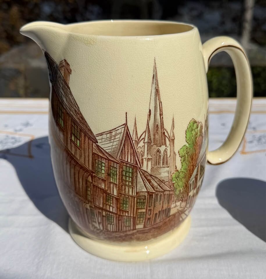 Vintage Kirkham Pottery Set - Large 7.5" "Thaxted" Pitcher & Mug (England) - photo 6