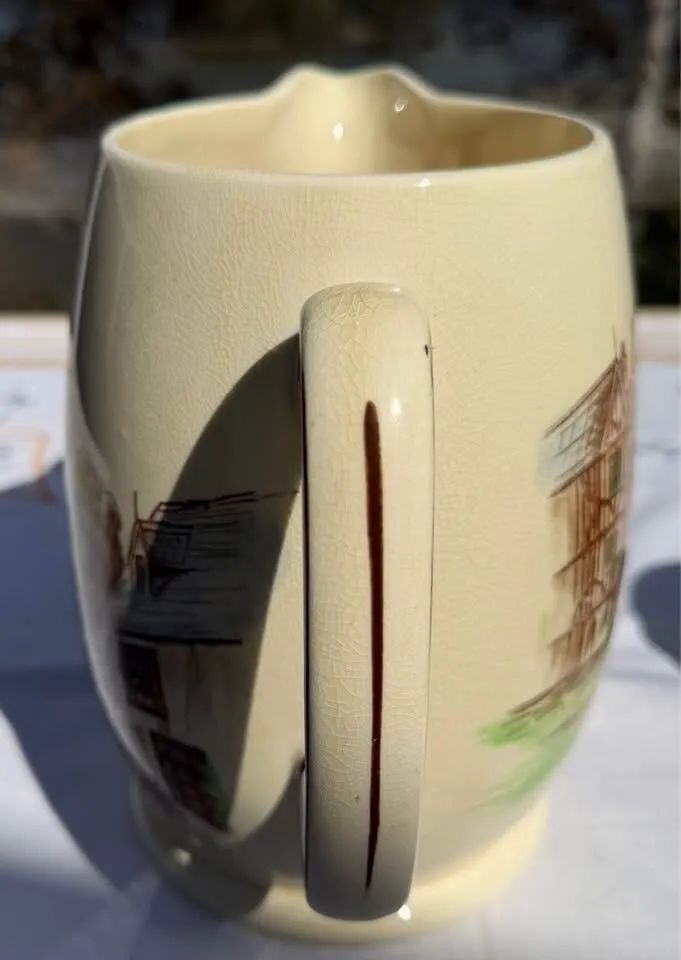 Vintage Kirkham Pottery Set - Large 7.5" "Thaxted" Pitcher & Mug (England) - photo 7