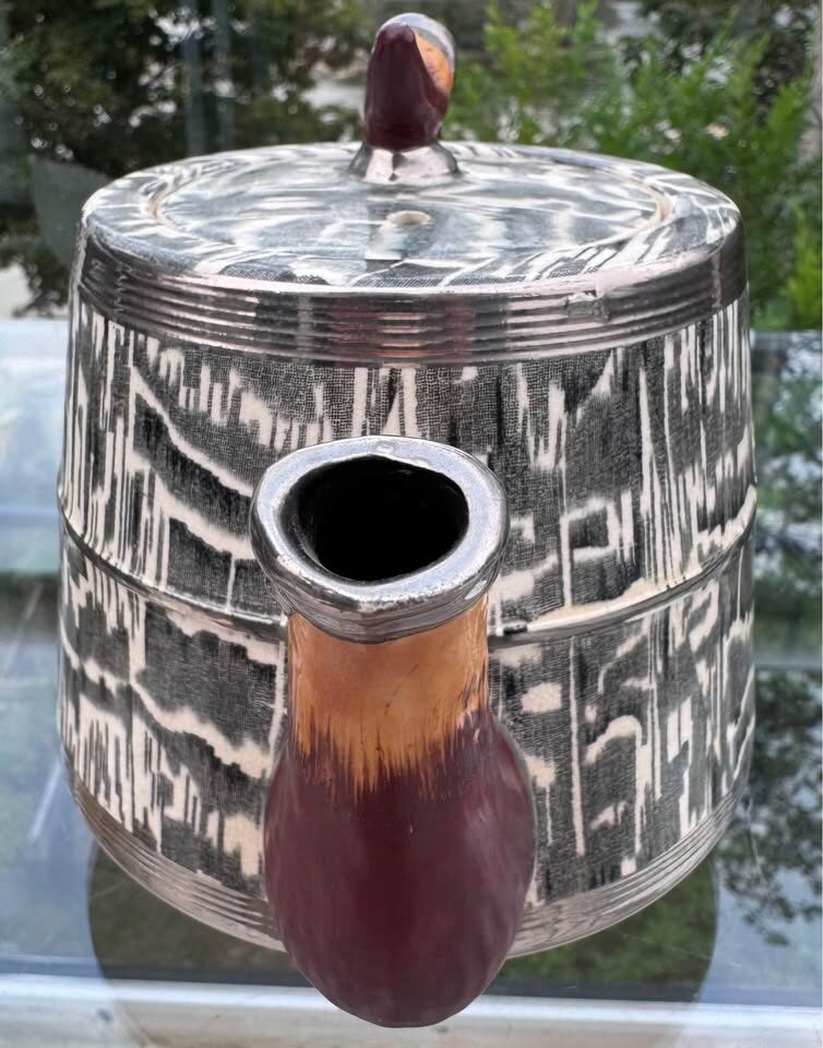Rare Vintage 1930s Arthur Wood "Silver Shield" Teapot - Art Deco English Pottery - photo 10