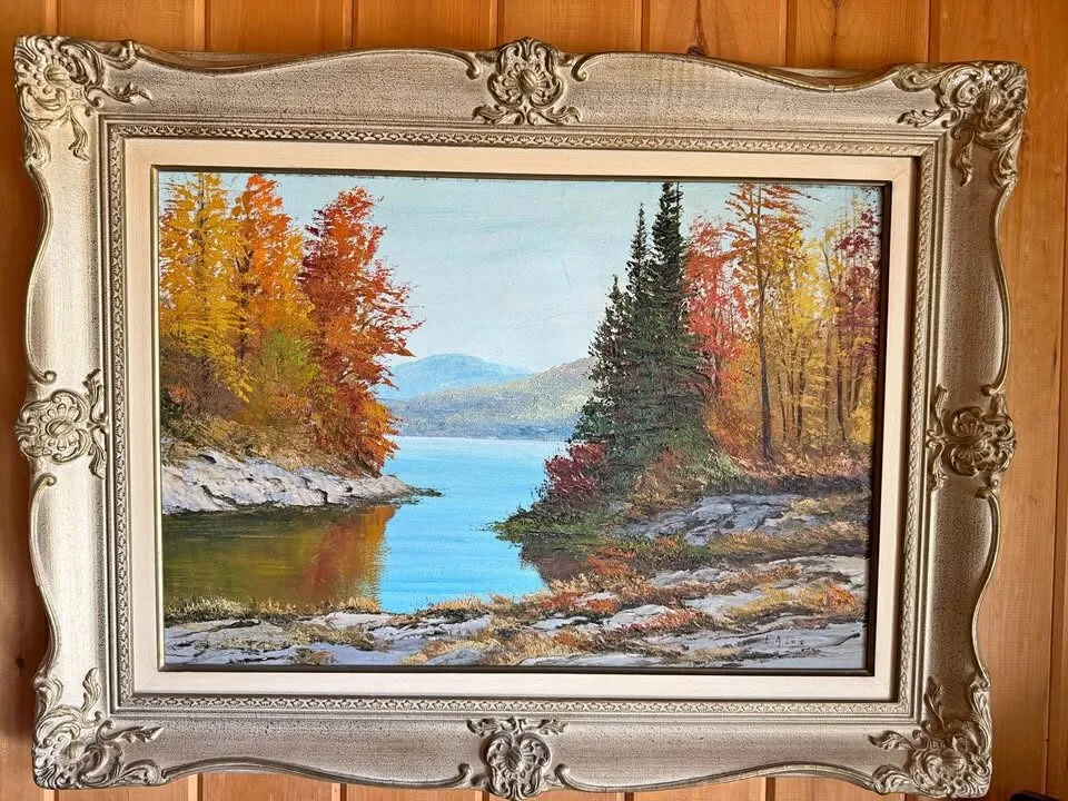 Eldon Leis Original Canadian Landscape Oil Painting - Custom Frame (33"x25.5") - photo 2