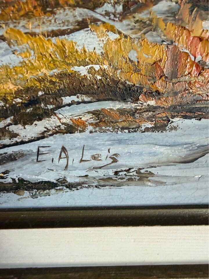 Eldon Leis Original Canadian Landscape Oil Painting - Custom Frame (33"x25.5") - photo 3