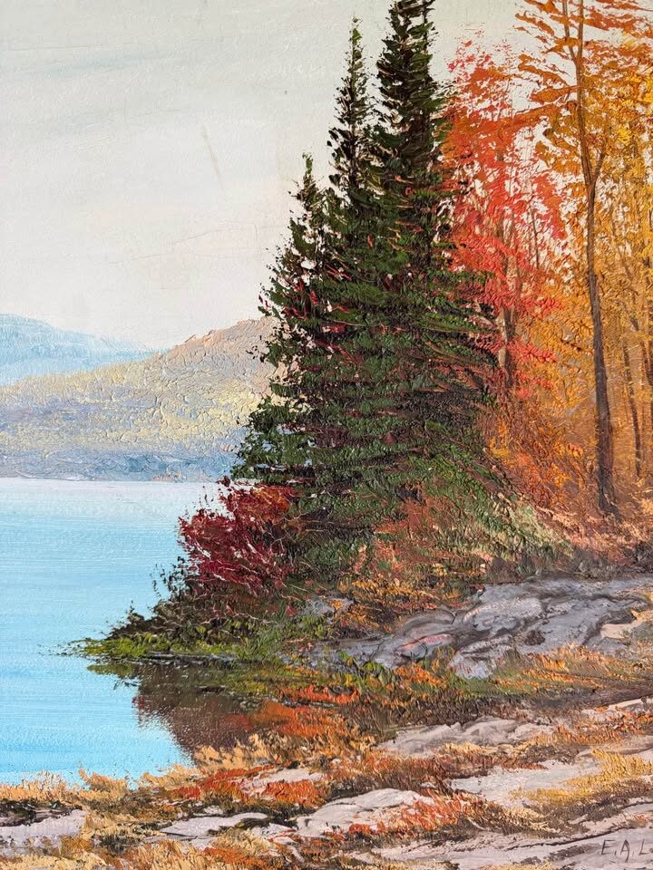 Eldon Leis Original Canadian Landscape Oil Painting - Custom Frame (33"x25.5") - photo 4