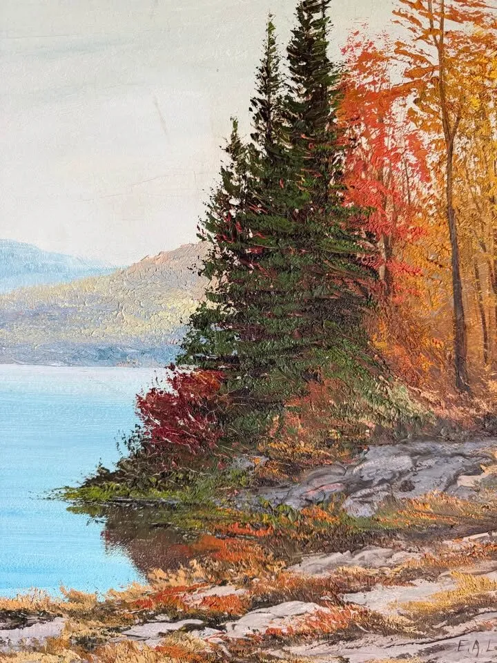 Eldon Leis Original Canadian Landscape Oil Painting - Custom Frame (33"x25.5") - photo 4