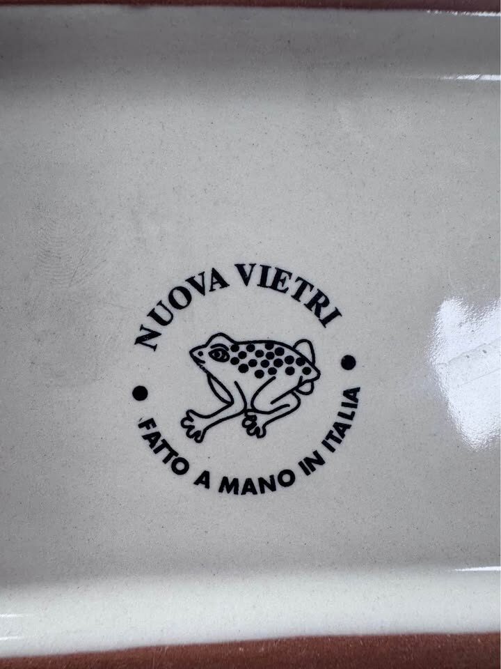 Vintage Nuova Vietri Italian Ceramic Platters - Chicken & Frog - photo 7