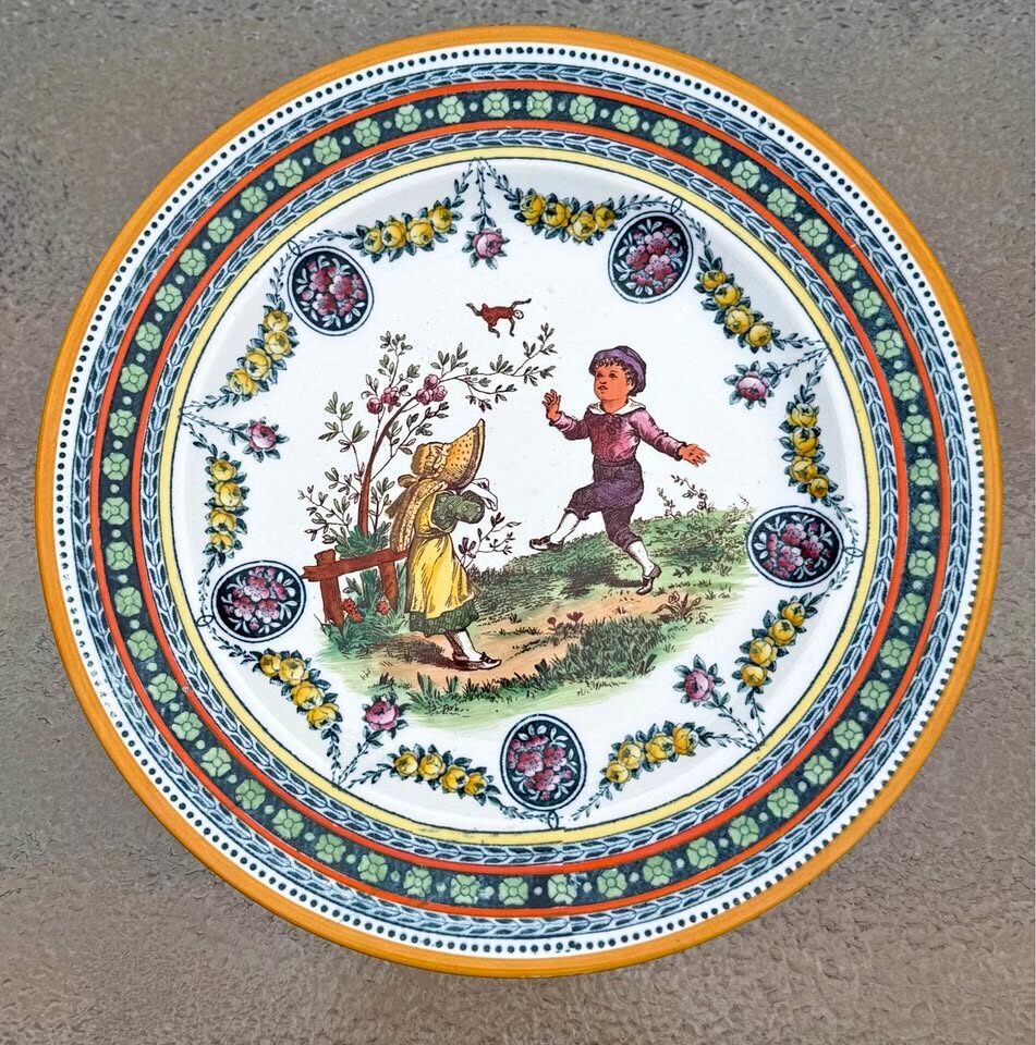 Rare Antique Wedgwood Etruria Hand-Painted Cabinet Plate (10”) - March 1898 - photo 1