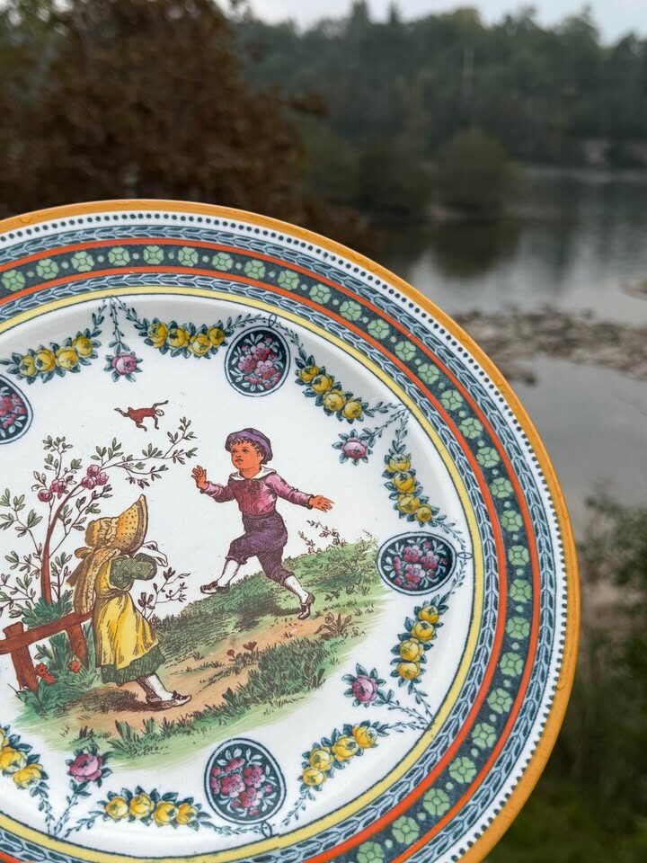 Rare Antique Wedgwood Etruria Hand-Painted Cabinet Plate (10”) - March 1898 - photo 5