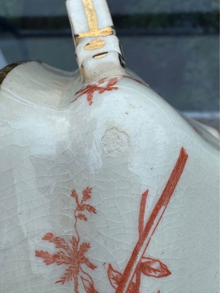 COMPLETE 1886 Antique Ridgways "Dee-Side" Sauce Tureen & Underplate - Rust Dragonfly Transferware - photo 10