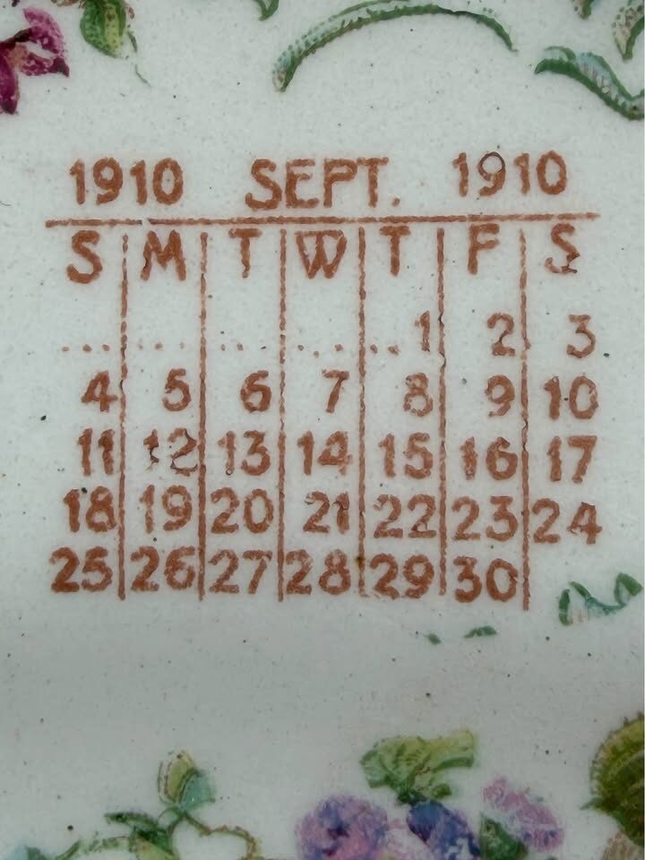 Antique 1910 Calendar Plate - Archie Gunn Portrait Art - photo 4